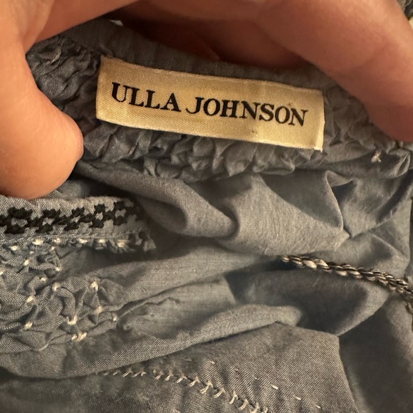 Ulla Johnson Delia Blue Embroidered Women's Top - Picture 4 of 5